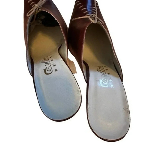 Coryllus Burgundy Studded Lace-Up Women’s Mules Size 38 - Picture 3 of 7